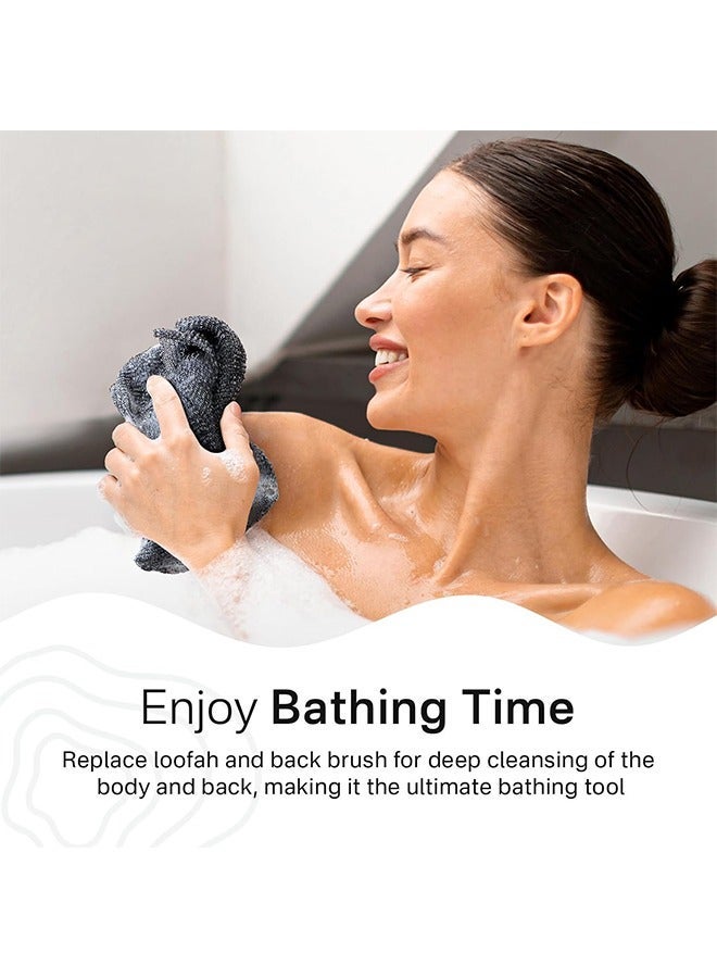 3 قطع من منشفة التقشير، منشفة استحمام يابانية لتقشير الجسم، منشفة كورية لتقشير الظهر للاستحمام، فرشاة إسفنجية شبكية أفريقية، ليفة مقشرة - Image 4